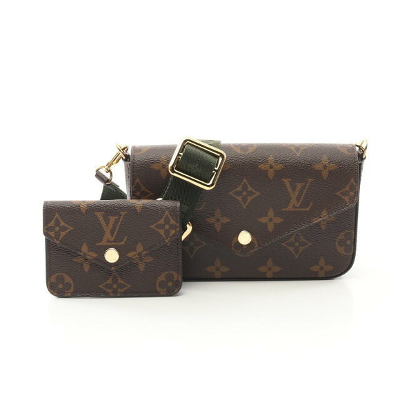Louis Vuitton Multi Pochette Felicie Shoulder Bag Brown Green - Picture 1 of 5